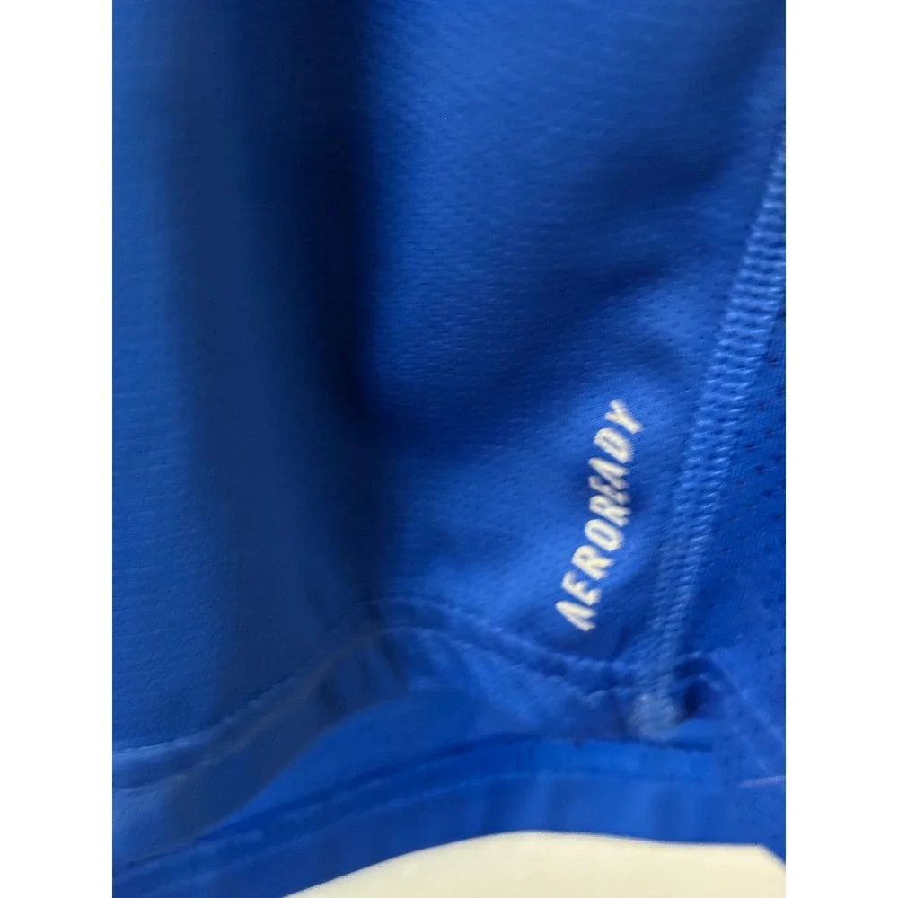 Adidas Mens XL Running Primegreen Aeroready Blue Black Athletic Shirt FT1431